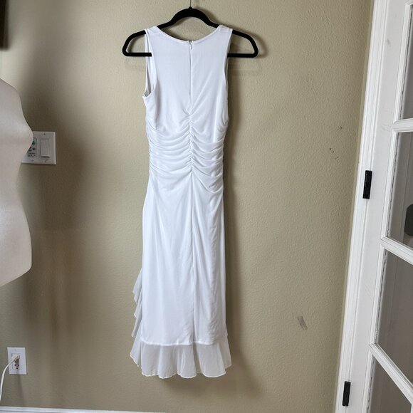 Boriflors Ruched Bodycon Midi Dress Size Medium White - Picture 7 of 11